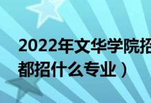 2022年文華學(xué)院招生計(jì)劃及招生人數(shù)（各省都招什么專業(yè)）
