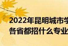 2022年昆明城市學(xué)院招生計(jì)劃及招生人數(shù)（各省都招什么專業(yè)）