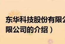 東華科技股份有限公司（關于東華科技股份有限公司的介紹）