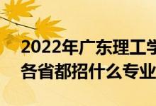 2022年廣東理工學(xué)院招生計劃及招生人數(shù)（各省都招什么專業(yè)）