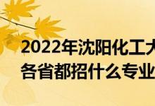 2022年沈陽化工大學(xué)招生計劃及招生人數(shù)（各省都招什么專業(yè)）