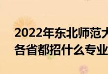 2022年?yáng)|北師范大學(xué)招生計(jì)劃及招生人數(shù)（各省都招什么專業(yè)）