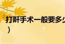 打鼾手術(shù)一般要多少錢（打鼾手術(shù)一般多少錢）