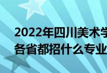 2022年四川美術(shù)學院招生計劃及招生人數(shù)（各省都招什么專業(yè)）