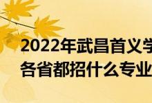 2022年武昌首義學(xué)院招生計(jì)劃及招生人數(shù)（各省都招什么專業(yè)）