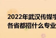 2022年武漢傳媒學(xué)院招生計(jì)劃及招生人數(shù)（各省都招什么專業(yè)）