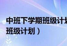 中班下學(xué)期班級計劃內(nèi)容（怎么寫中班下學(xué)期班級計劃）