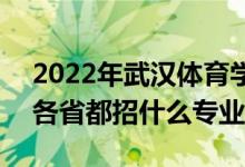 2022年武漢體育學(xué)院招生計(jì)劃及招生人數(shù)（各省都招什么專業(yè)）