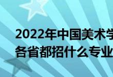 2022年中國(guó)美術(shù)學(xué)院招生計(jì)劃及招生人數(shù)（各省都招什么專業(yè)）