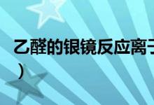 乙醛的銀鏡反應離子方程式（乙醛的銀鏡反應）