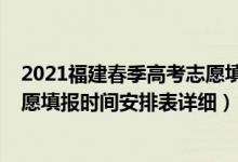 2021福建春季高考志愿填報(bào)時(shí)間（2022福建高考各批次志愿填報(bào)時(shí)間安排表詳細(xì)）