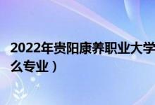 2022年貴陽康養(yǎng)職業(yè)大學(xué)招生計劃及招生人數(shù)（各省都招什么專業(yè)）