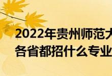 2022年貴州師范大學(xué)招生計(jì)劃及招生人數(shù)（各省都招什么專(zhuān)業(yè)）
