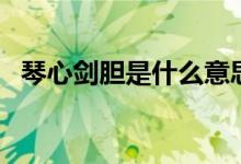琴心劍膽是什么意思（琴心劍膽意思簡述）