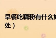 早餐吃藕粉有什么好處（早餐吃藕粉有什么好處）