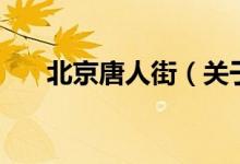 北京唐人街（關(guān)于北京唐人街的介紹）