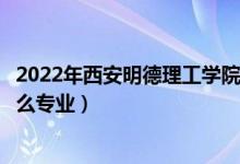 2022年西安明德理工學(xué)院招生計(jì)劃及招生人數(shù)（各省都招什么專業(yè)）
