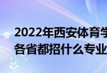 2022年西安體育學(xué)院招生計劃及招生人數(shù)（各省都招什么專業(yè)）