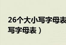 26個大小寫字母表用漢字來代表（26個大小寫字母表）
