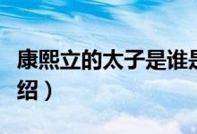 康熙立的太子是誰(shuí)是幾阿哥（康熙立的太子介紹）