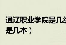 通遼職業(yè)學院是幾級?？茖W院（通遼職業(yè)學院是幾本）