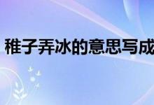 稚子弄冰的意思寫成短文（稚子弄冰的意思）