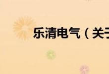 樂清電氣（關于樂清電氣的介紹）