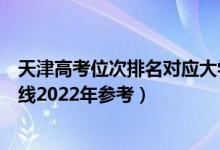 天津高考位次排名對應(yīng)大學(xué)有哪些（位次對應(yīng)大學(xué)最低分數(shù)線2022年參考）