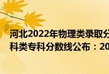 河北2022年物理類錄取分?jǐn)?shù)線預(yù)測（2022河北高考物理學(xué)科類專科分?jǐn)?shù)線公布：200）