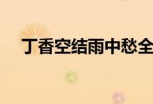 丁香空結(jié)雨中愁全詩(丁香空結(jié)雨中愁)