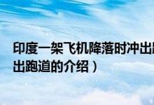 印度一架飛機(jī)降落時沖出跑道（關(guān)于印度一架飛機(jī)降落時沖出跑道的介紹）