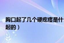 胸口起了幾個(gè)硬疙瘩是什么?。ㄐ厍坝袀€(gè)硬疙瘩是什么病引起的）