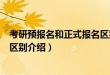 考研預報名和正式報名區(qū)別是什么（考研預報名和正式報名區(qū)別介紹）