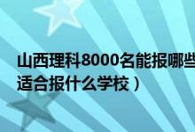 山西理科8000名能報(bào)哪些學(xué)校?（山西高考位次10000左右適合報(bào)什么學(xué)校）