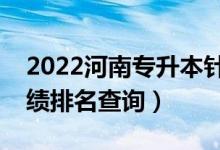 2022河南專升本針灸推拿學一分一段表（成績排名查詢）