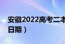 安徽2022高考二本志愿錄取查詢時(shí)間（具體日期）