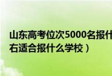 山東高考位次5000名報(bào)什么學(xué)校（山東高考位次220000左右適合報(bào)什么學(xué)校）