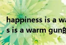 happiness is a warm gun（關于happiness is a warm gun的介紹）