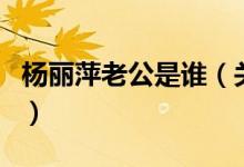 楊麗萍老公是誰（關于楊麗萍老公是誰的介紹）