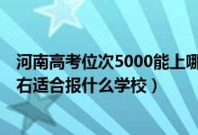 河南高考位次5000能上哪些大學（河南高考位次150000左右適合報什么學校）