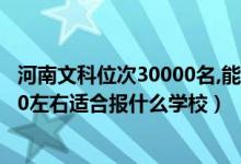 河南文科位次30000名,能報什么學校（河南高考位次190000左右適合報什么學校）