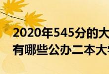 2020年545分的大學（2022高考545分左右有哪些公辦二本大學）