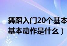 舞蹈入門(mén)20個(gè)基本動(dòng)作下叉（舞蹈入門(mén)20個(gè)基本動(dòng)作是什么）