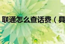 聯(lián)通怎么查話(huà)費(fèi)（具體操作步驟是怎樣的呢）