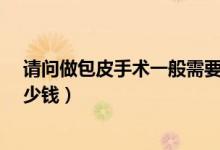 請問做包皮手術一般需要多少錢?（做包皮手術一共需要多少錢）