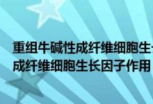 重組牛堿性成纖維細胞生長因子滴眼液說明書（重組牛堿性成纖維細胞生長因子作用）