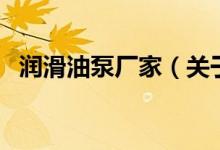 潤(rùn)滑油泵廠家（關(guān)于潤(rùn)滑油泵廠家的介紹）
