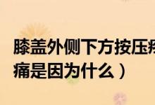 膝蓋外側下方按壓疼痛（膝蓋內側下方按壓疼痛是因為什么）