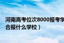 河南高考位次8000報考學校（河南高考位次140000左右適合報什么學校）