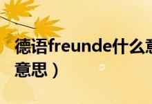 德語freunde什么意思（freunde標識是什么意思）